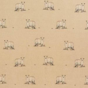 Neutral Sheep Print Soft Furnishing Cotton