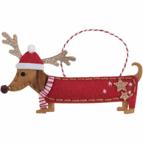 Sausage Dog Felt Ornament Kit