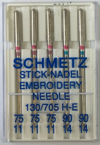 Assorted Embroidery Needles - 5 Pack - Schmetz 130/705H-E