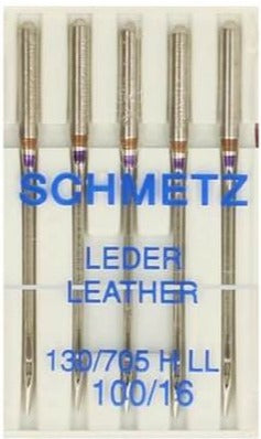 100/16 Leather Needles - 5 Pack - Schmetz 130/705HLL