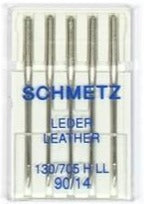 90/14 Leather Needles - 5 Pack - Schmetz 130/705HLL