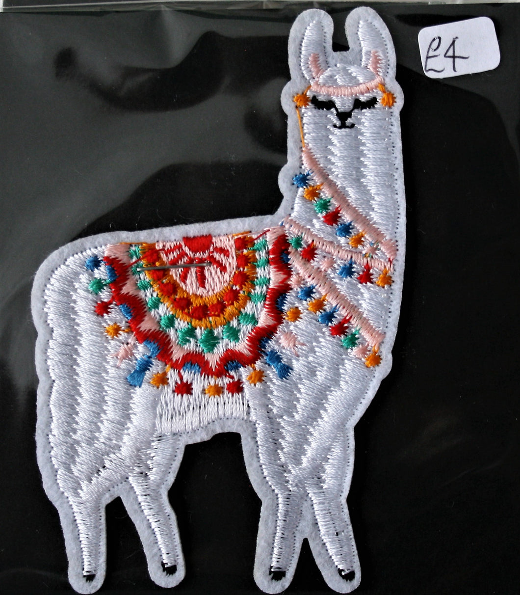 White Llama - Iron On Motif